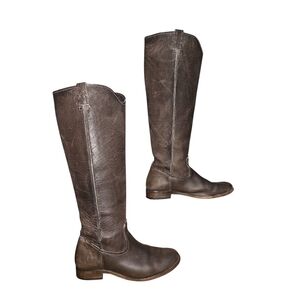 Frye Cara Tall Womens Brown Leather Knee High Boots Size 9.5